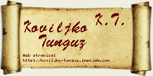 Koviljko Tunguz vizit kartica